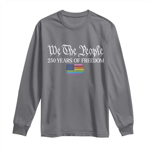 We The People Means Everyone Long Sleeve Shirt LGBTQ Gay Pride Rainbow Flags TS14 Charcoal Print Your Wear