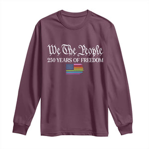 We The People Means Everyone Long Sleeve Shirt LGBTQ Gay Pride Rainbow Flags TS14 Maroon Print Your Wear
