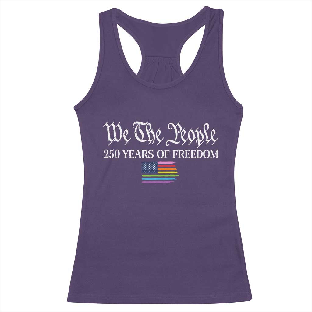 We The People Means Everyone Racerback Tank Top LGBTQ Gay Pride Rainbow Flags TS14 Purple Print Your Wear