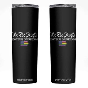 We The People Means Everyone Skinny Tumbler LGBTQ Gay Pride Rainbow Flags TS14 Black Print Your Wear