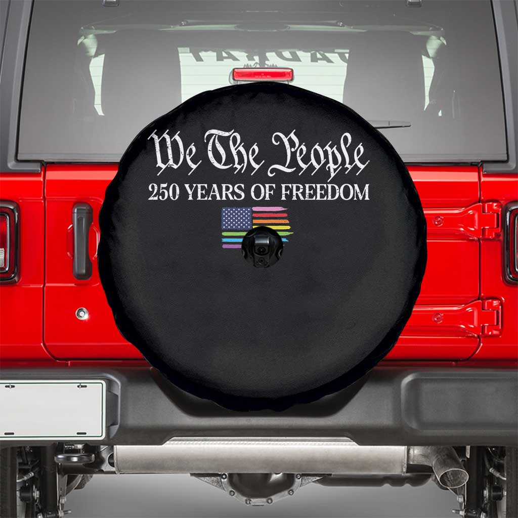 We The People Means Everyone Spare Tire Cover LGBTQ Gay Pride Rainbow Flags TS14 Black Print Your Wear