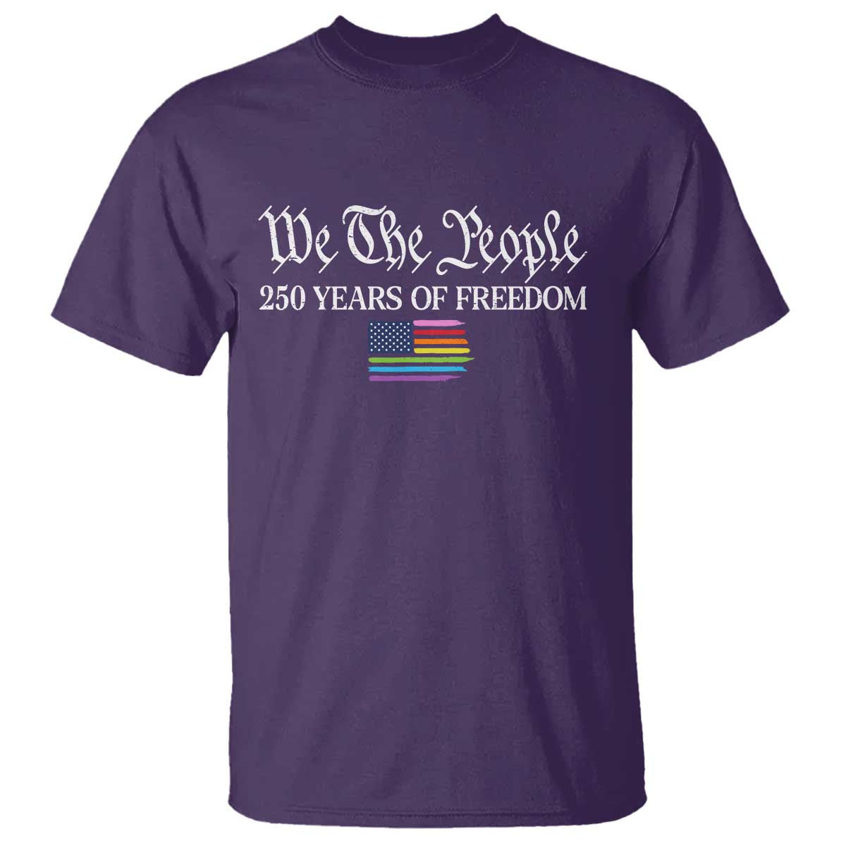 We The People Means Everyone T Shirt LGBTQ Gay Pride Rainbow Flags TS14 Purple Print Your Wear