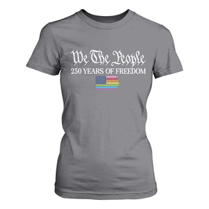 We The People Means Everyone T Shirt For Women LGBTQ Gay Pride Rainbow Flags TS14 Charcoal Print Your Wear