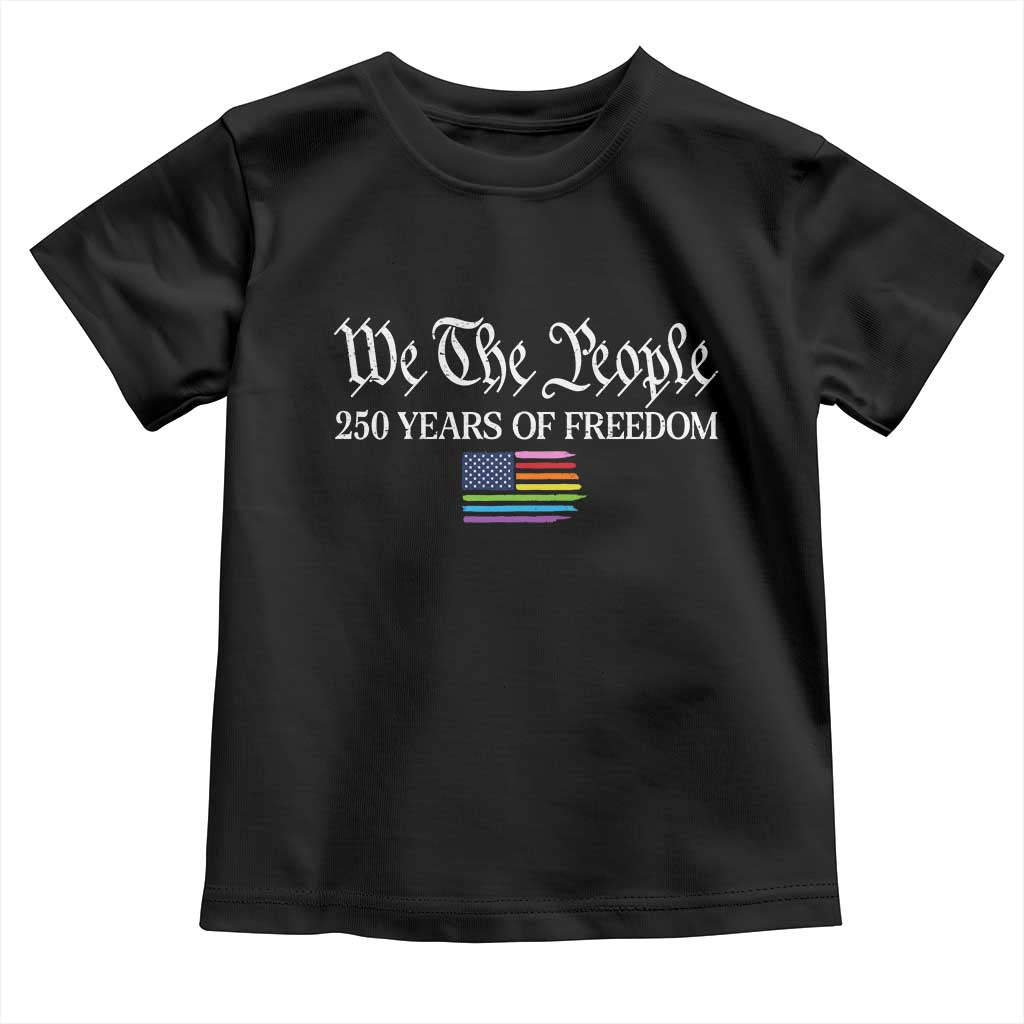 We The People Means Everyone Toddler T Shirt LGBTQ Gay Pride Rainbow Flags TS14 Black Print Your Wear