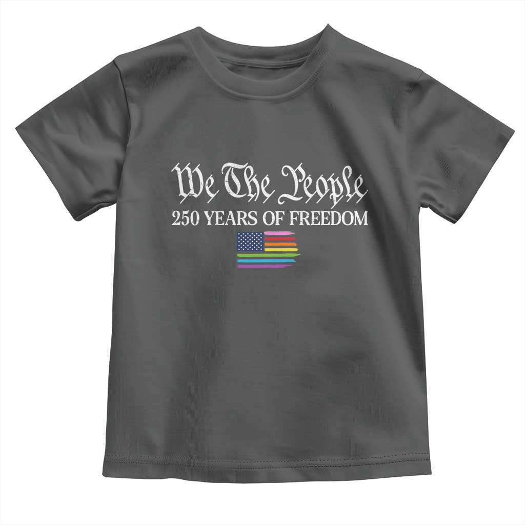We The People Means Everyone Toddler T Shirt LGBTQ Gay Pride Rainbow Flags TS14 Dark Heather Print Your Wear
