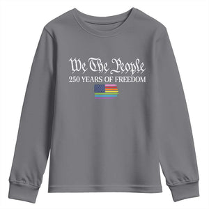 We The People Means Everyone Youth Sweatshirt LGBTQ Gay Pride Rainbow Flags TS14 Charcoal Print Your Wear
