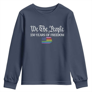 We The People Means Everyone Youth Sweatshirt LGBTQ Gay Pride Rainbow Flags TS14 Navy Print Your Wear