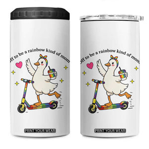 Off To Be Rainbow Kind Of Mom 4 in 1 Can Cooler Tumbler LGBTQ Goose Mom Rainbow TS14 One Size: 16 oz White Print Your Wear