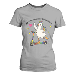 Off To Be Rainbow Kind Of Mom T Shirt For Women LGBTQ Goose Mom Rainbow TS14 Sport Gray Print Your Wear