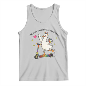 Off To Be Rainbow Kind Of Mom Tank Top LGBTQ Goose Mom Rainbow TS14 Ash Print Your Wear