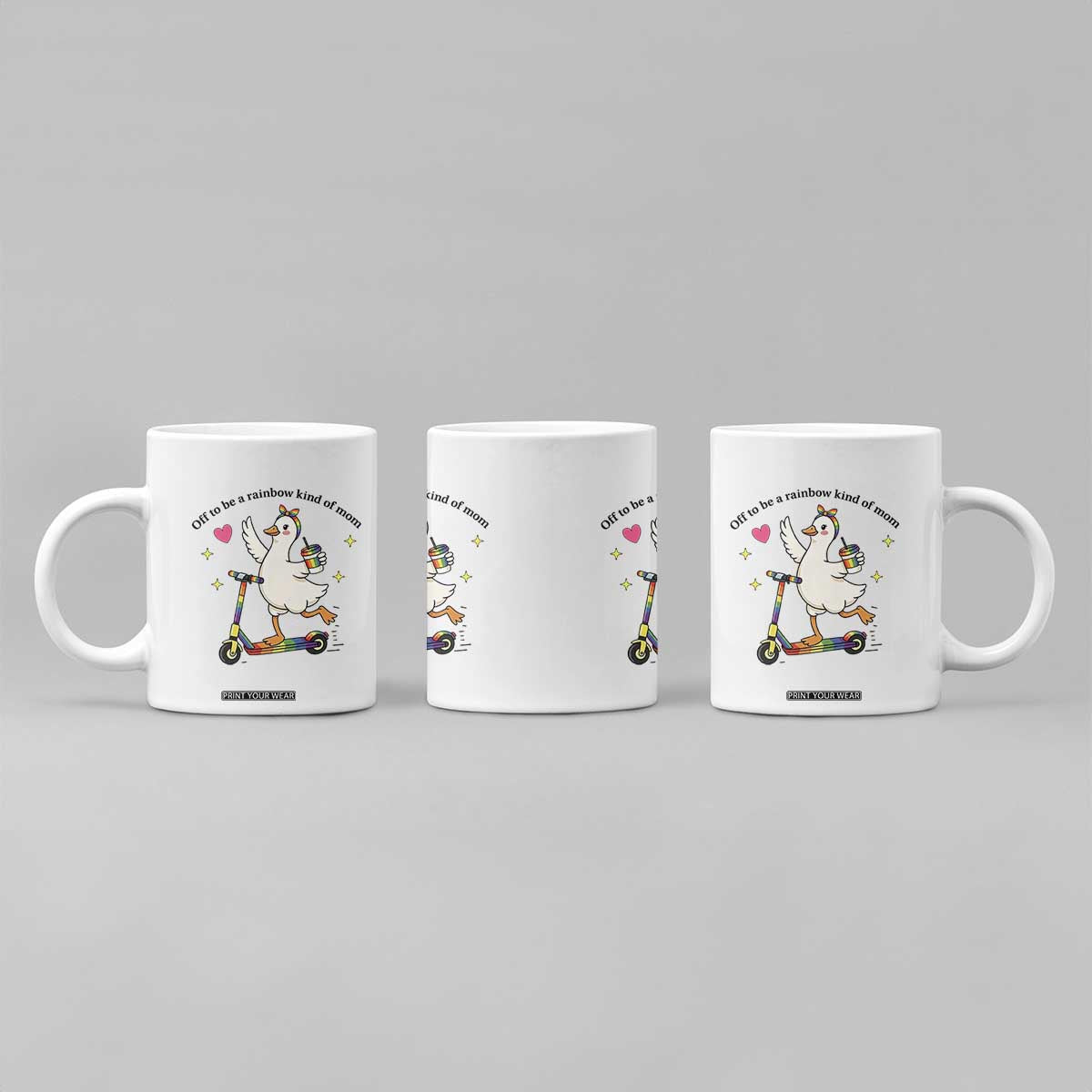 Off To Be Rainbow Kind Of Mom Coffee Mug LGBTQ Goose Mom Rainbow TS14 Print Your Wear