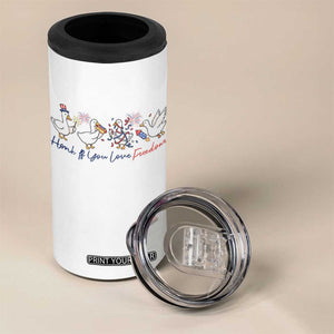 Silly Goose 4th of July 4 in 1 Can Cooler Tumbler Honk If You Love Freedom TS14 Print Your Wear