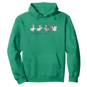 Silly Goose 4th of July Hoodie Honk If You Love Freedom TS14 Irish Green Print Your Wear