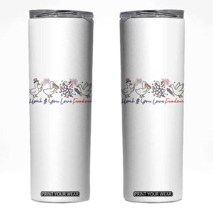 Silly Goose 4th of July Skinny Tumbler Honk If You Love Freedom TS14 White Print Your Wear