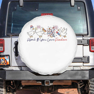 Silly Goose 4th of July Spare Tire Cover Honk If You Love Freedom TS14 No hole White Print Your Wear