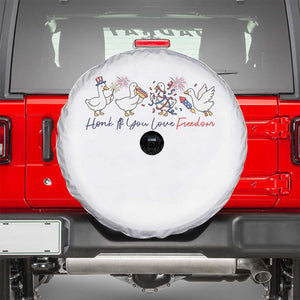 Silly Goose 4th of July Spare Tire Cover Honk If You Love Freedom TS14 White Print Your Wear