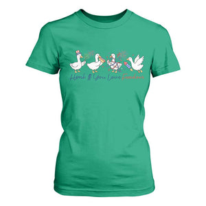 Silly Goose 4th of July T Shirt For Women Honk If You Love Freedom TS14 Irish Green Print Your Wear