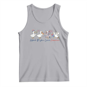 Silly Goose 4th of July Tank Top Honk If You Love Freedom TS14 Athletic Heather Print Your Wear