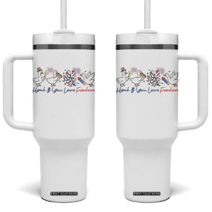 Silly Goose 4th of July Tumbler With Handle Honk If You Love Freedom TS14 One Size: 40 oz White Print Your Wear