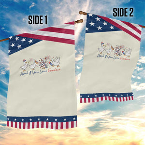 Silly Goose 4th of July Patriotic Garden Flag Honk If You Love Freedom