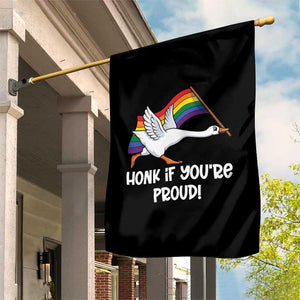 Silly Goose LGBTQ Rainbow Garden Flag Honk If You're Proud TS14 Print Your Wear