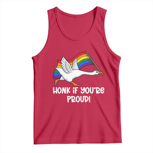 Silly Goose LGBTQ Rainbow Tank Top Honk If You're Proud