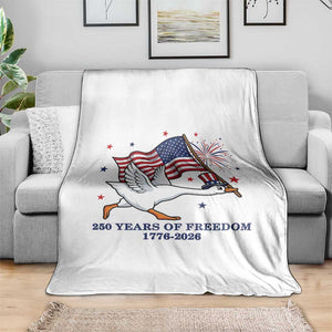 Freedom 250th Anniversary Throw Blanket Funny 4th Of July Silly Goose TS14 Print Your Wear