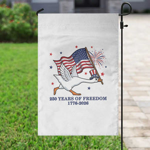 Freedom 250th Anniversary Garden Flag Funny 4th Of July Silly Goose TS14 Print Your Wear
