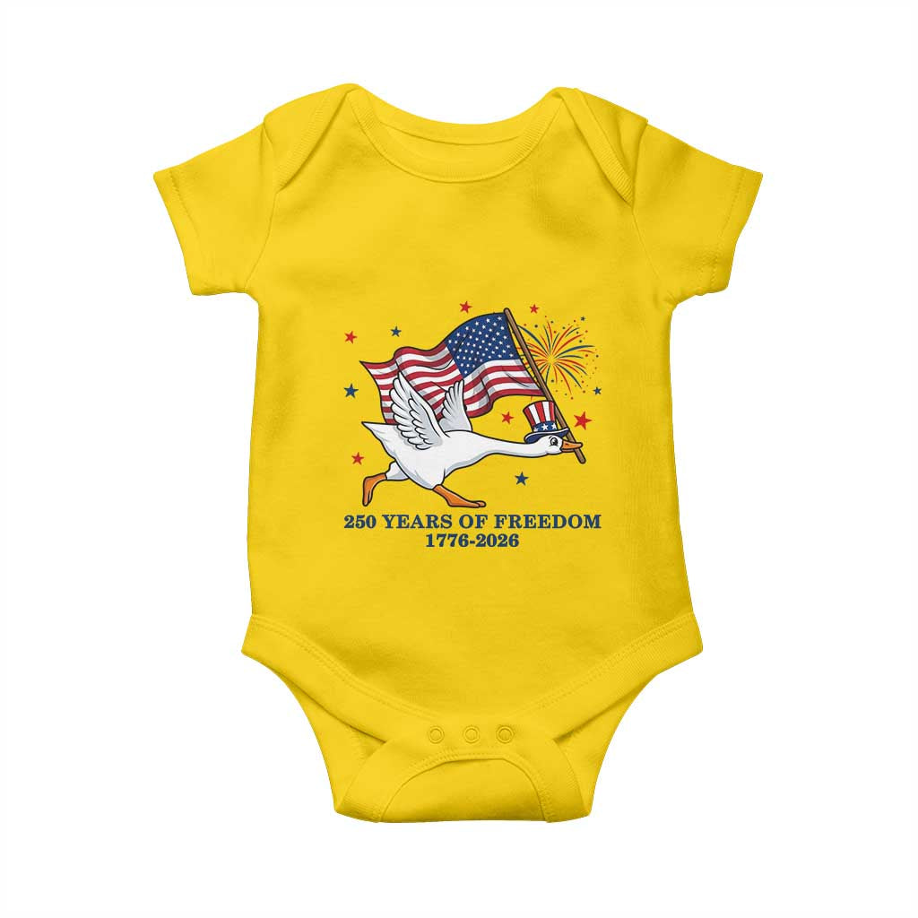 Freedom 250th Anniversary Baby Onesie Funny 4th Of July Silly Goose TS14 Daisy Print Your Wear