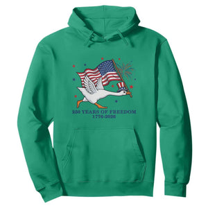 Freedom 250th Anniversary Hoodie Funny 4th Of July Silly Goose TS14 Irish Green Print Your Wear