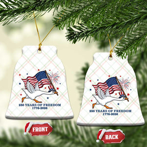Freedom 250th Anniversary Ceramic Ornament Funny 4th Of July Silly Goose TS14 Print Your Wear