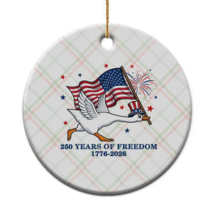 Freedom 250th Anniversary Ceramic Ornament Funny 4th Of July Silly Goose TS14 1pc Christmas Plaid Print Your Wear