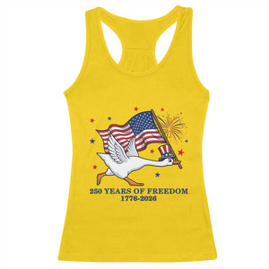 Freedom 250th Anniversary Racerback Tank Top Funny 4th Of July Silly Goose TS14 Daisy Print Your Wear