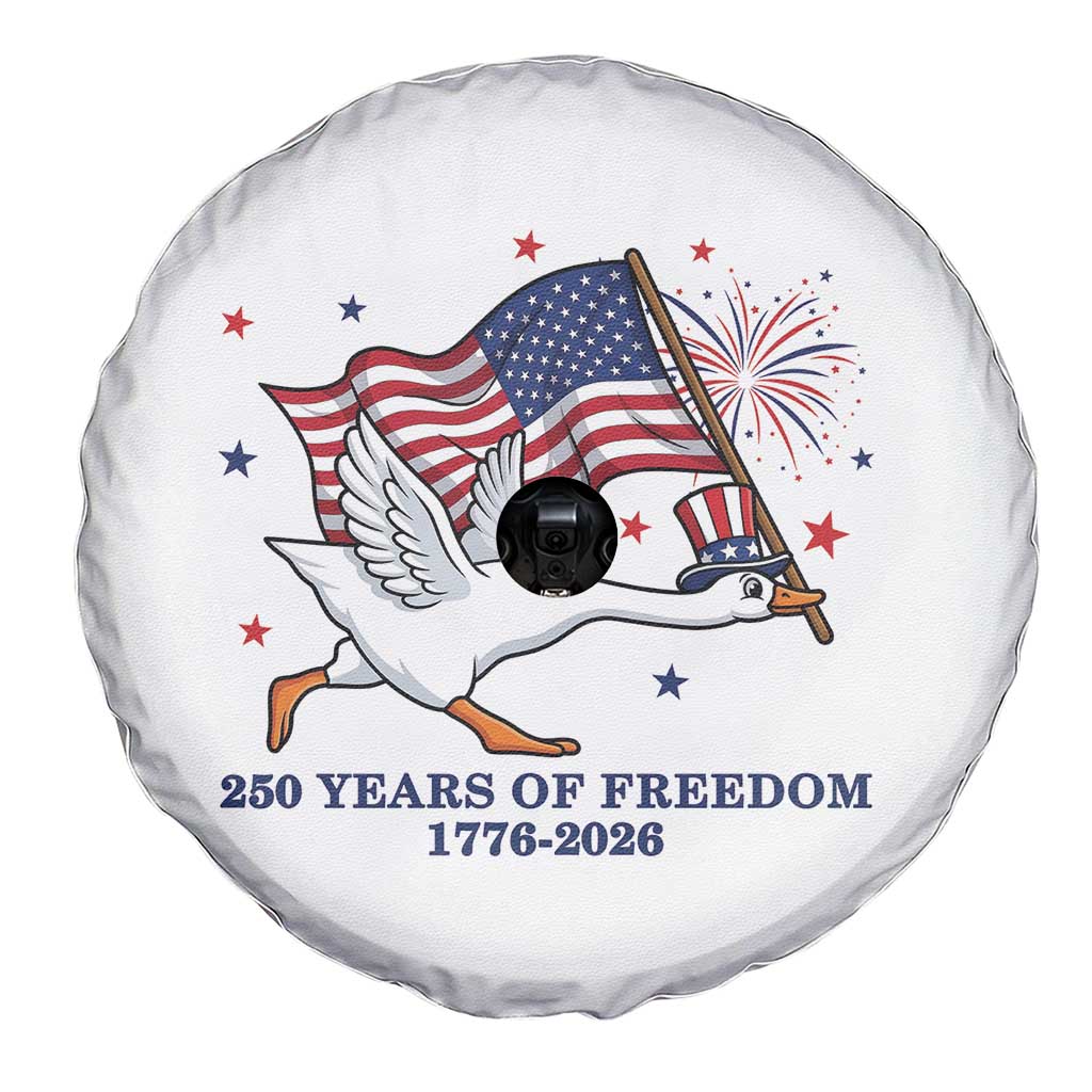 Freedom 250th Anniversary Spare Tire Cover Funny 4th Of July Silly Goose TS14 Print Your Wear
