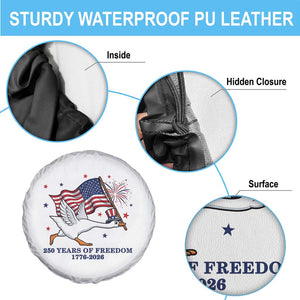 Freedom 250th Anniversary Spare Tire Cover Funny 4th Of July Silly Goose TS14 Print Your Wear
