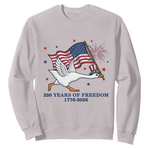 Freedom 250th Anniversary Sweatshirt Funny 4th Of July Silly Goose