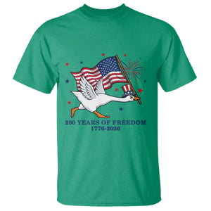 Freedom 250th Anniversary T Shirt Funny 4th Of July Silly Goose TS14 Irish Green Print Your Wear