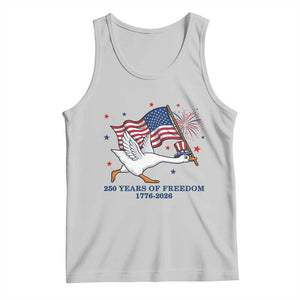 Freedom 250th Anniversary Tank Top Funny 4th Of July Silly Goose TS14 Ash Print Your Wear