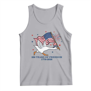Freedom 250th Anniversary Tank Top Funny 4th Of July Silly Goose TS14 Athletic Heather Print Your Wear