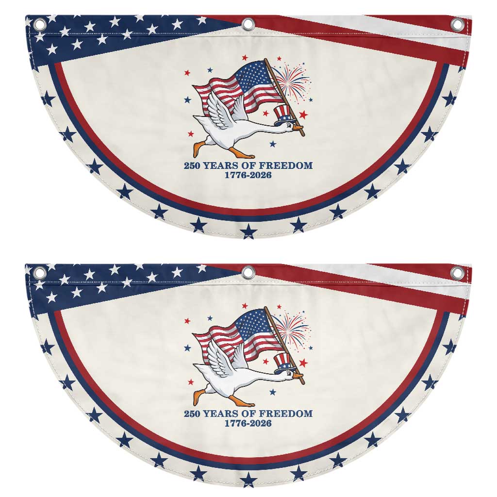 Freedom 250th Anniversary Patriotic Fan Flag Funny 4th Of July Silly Goose