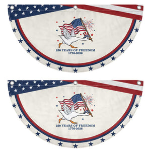 Freedom 250th Anniversary Patriotic Fan Flag Funny 4th Of July Silly Goose