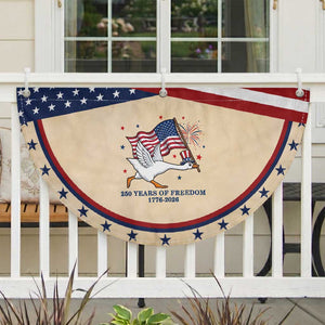 Freedom 250th Anniversary Patriotic Fan Flag Funny 4th Of July Silly Goose
