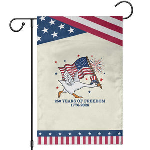 Freedom 250th Anniversary Patriotic Garden Flag Funny 4th Of July Silly Goose