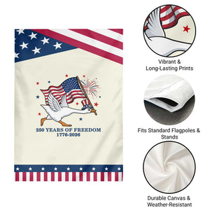 Freedom 250th Anniversary Patriotic Garden Flag Funny 4th Of July Silly Goose