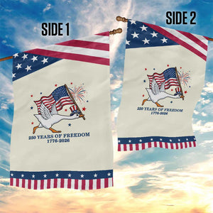 Freedom 250th Anniversary Patriotic Garden Flag Funny 4th Of July Silly Goose