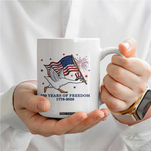 Freedom 250th Anniversary Coffee Mug Funny 4th Of July Silly Goose TS14 Print Your Wear