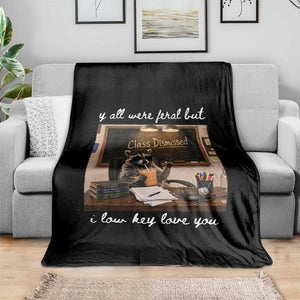 Last Day of School Teacher Feral Raccoon Throw Blanket Funny End of Year Summer Break Gift TS14 Print Your Wear