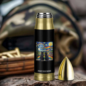 Cat Gay Pride Bullet Tumbler Starry Night Style LGBTQ Pride Support TS14 Print Your Wear