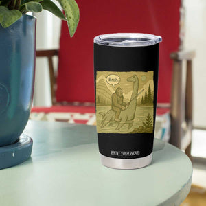 Funny Bigfoot Fishing Tumbler Cup Sasquatch Loch Ness Monster Introvert Bruh TS14 Print Your Wear