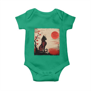 Kawaii Anime Cat Japanese Cherry Blossom Baby Onesie TS14 Irish Green Print Your Wear